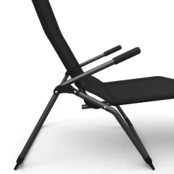 Liegestuhl schwarz 2er Set