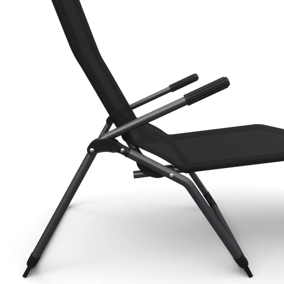 Liegestuhl schwarz 2er Set