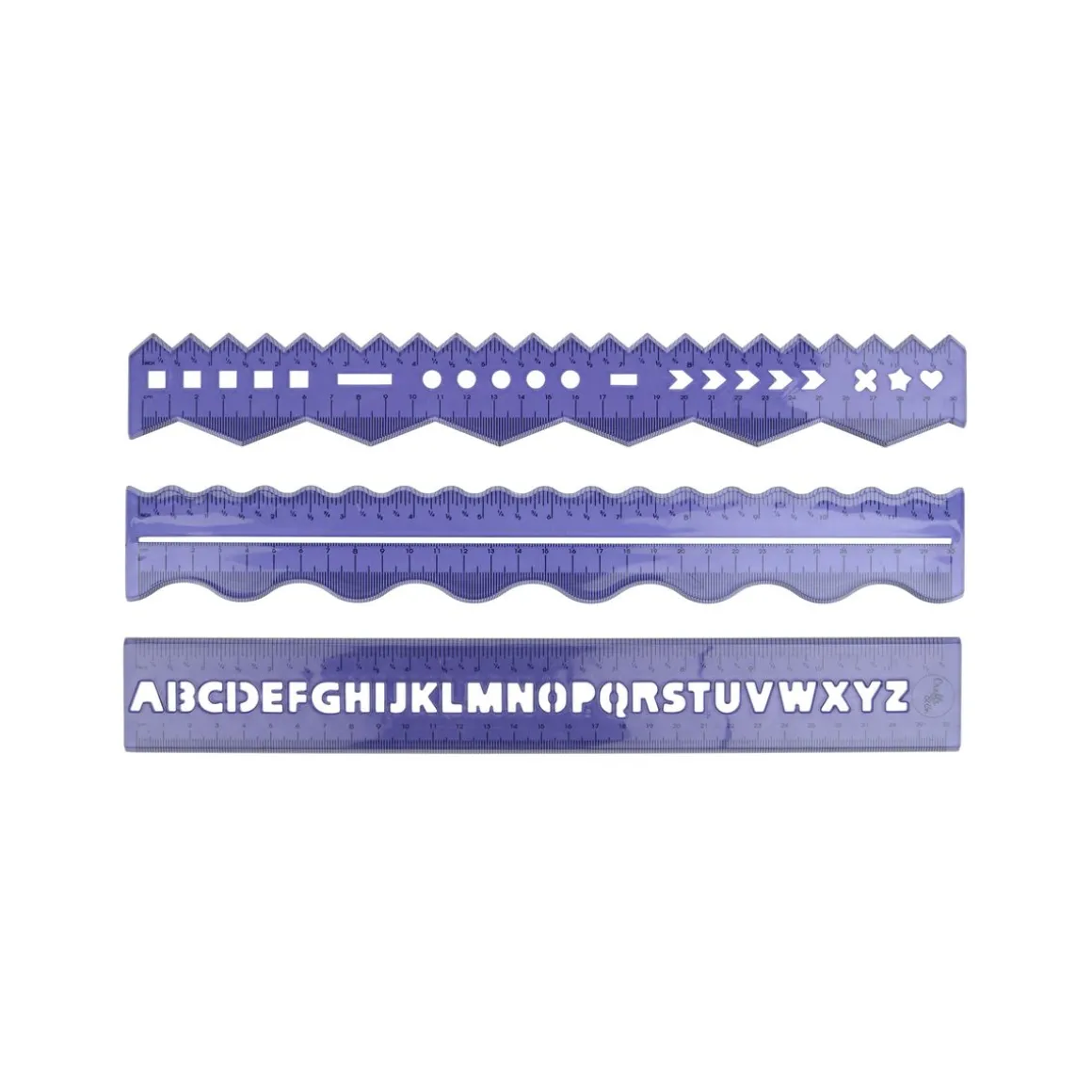 Lineal Set 30 cm 3-teilig blau