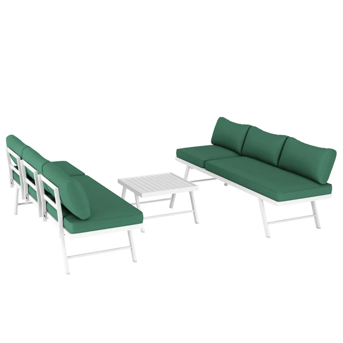 Lounge CALVI multifunktional grün/weiss
