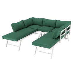 Lounge CALVI multifunktional grün/weiss