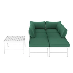 Lounge CALVI multifunktional grün/weiss
