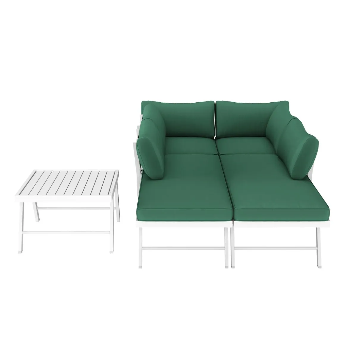Lounge CALVI multifunktional grün/weiss