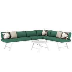 Lounge CALVI multifunktional grün/weiss