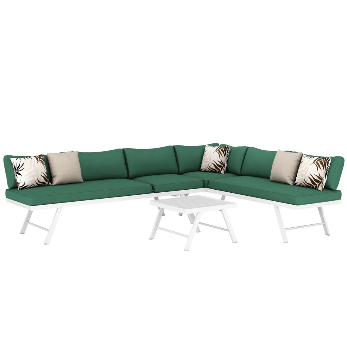 Lounge CALVI multifunktional grün/weiss