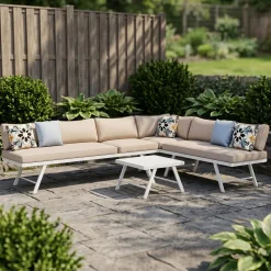 Lounge CALVI multifunktional beige/weiss