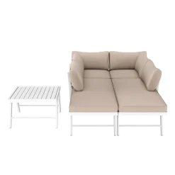 Lounge CALVI multifunktional beige/weiss