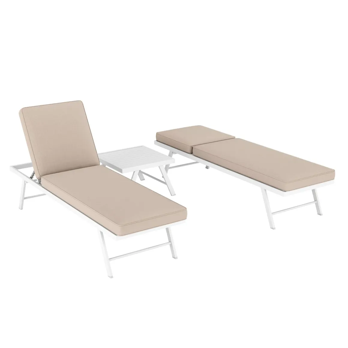 Lounge CALVI multifunktional beige/weiss