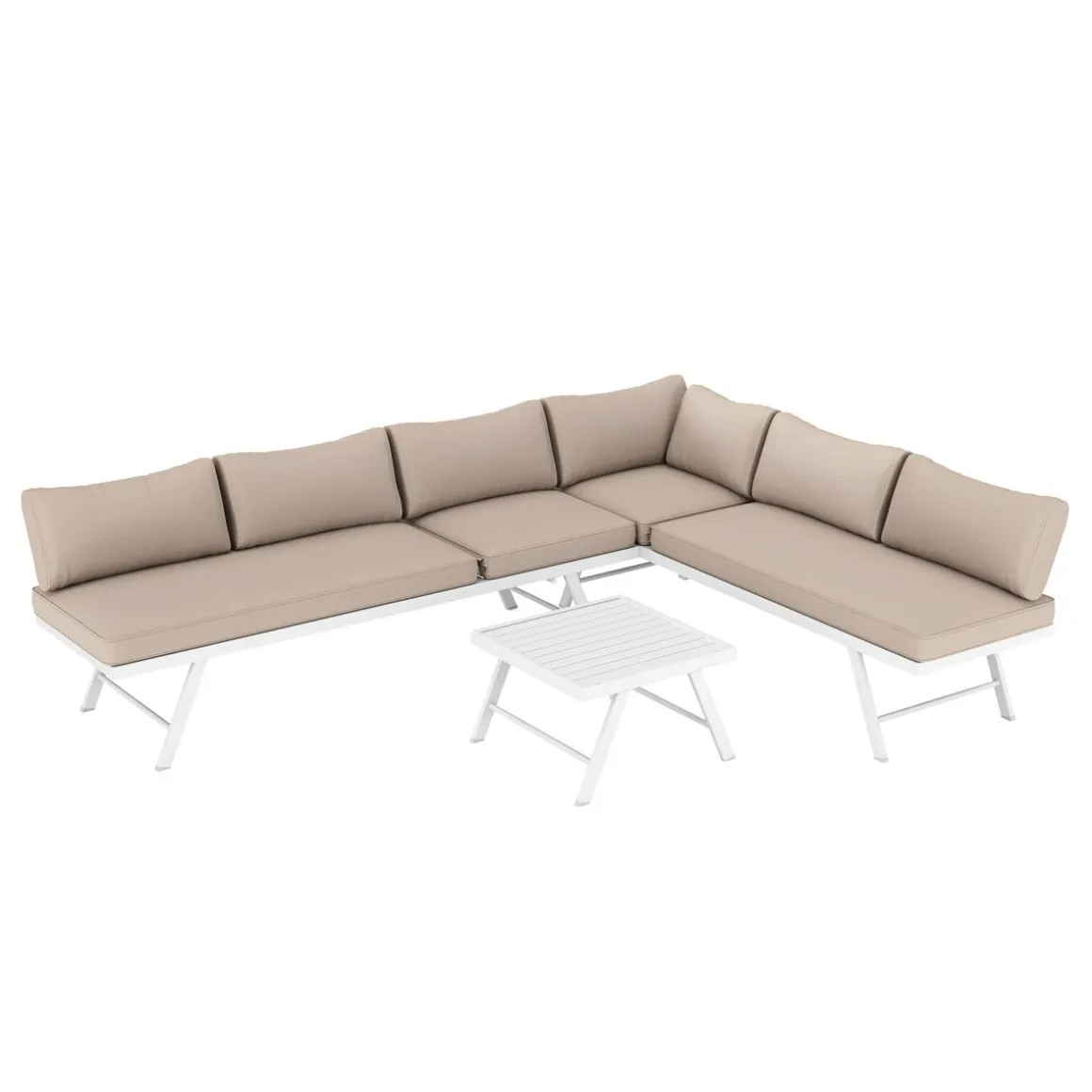 Lounge CALVI multifunktional beige/weiss