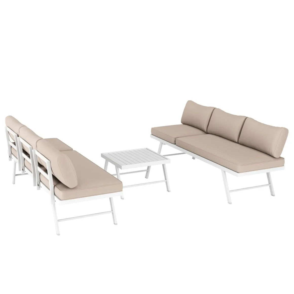 Lounge CALVI multifunktional beige/weiss