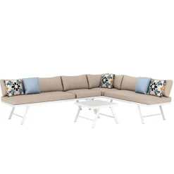 Lounge CALVI multifunktional beige/weiss