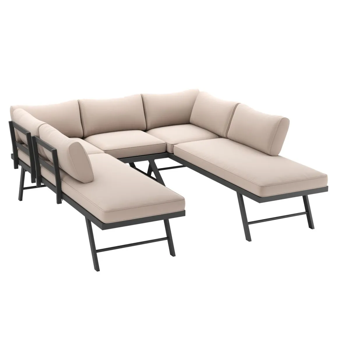Lounge CALVI multifunktional beige/anthrazit