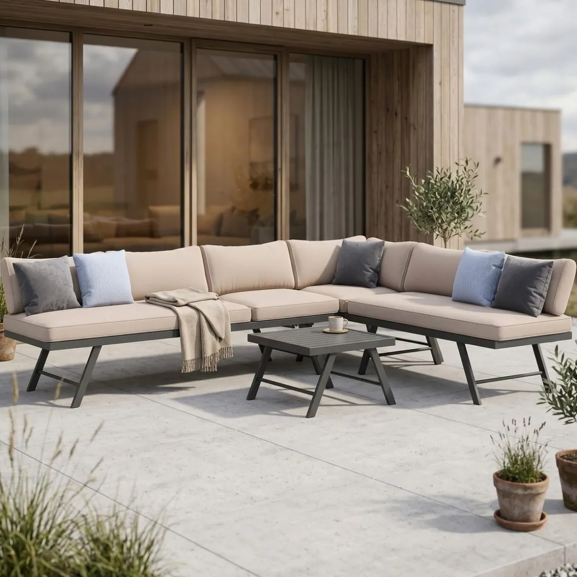 Lounge CALVI multifunktional beige/anthrazit