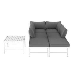 Lounge CALVI multifunktional anthrazit/weiss
