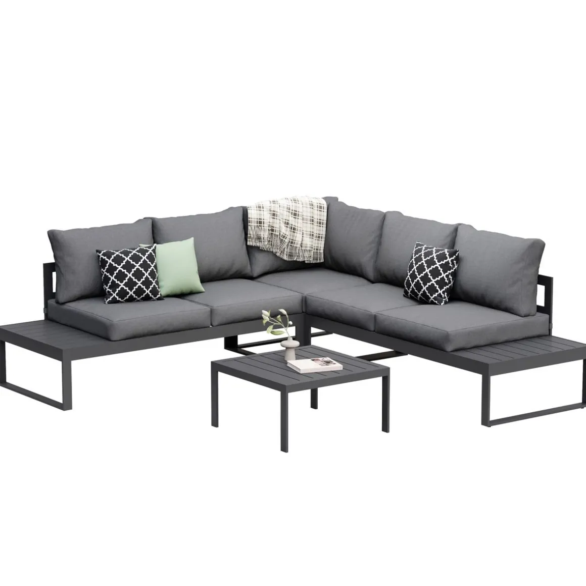 Lounge CAMILA anthrazit/schwarz