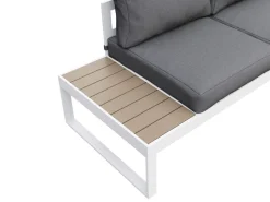 Lounge CAMILA anthrazit/weiss/braun