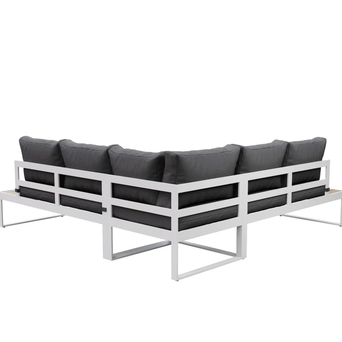 Lounge CAMILA anthrazit/weiss/braun
