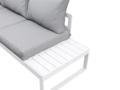 Lounge CAMILA hellgrau/weiss