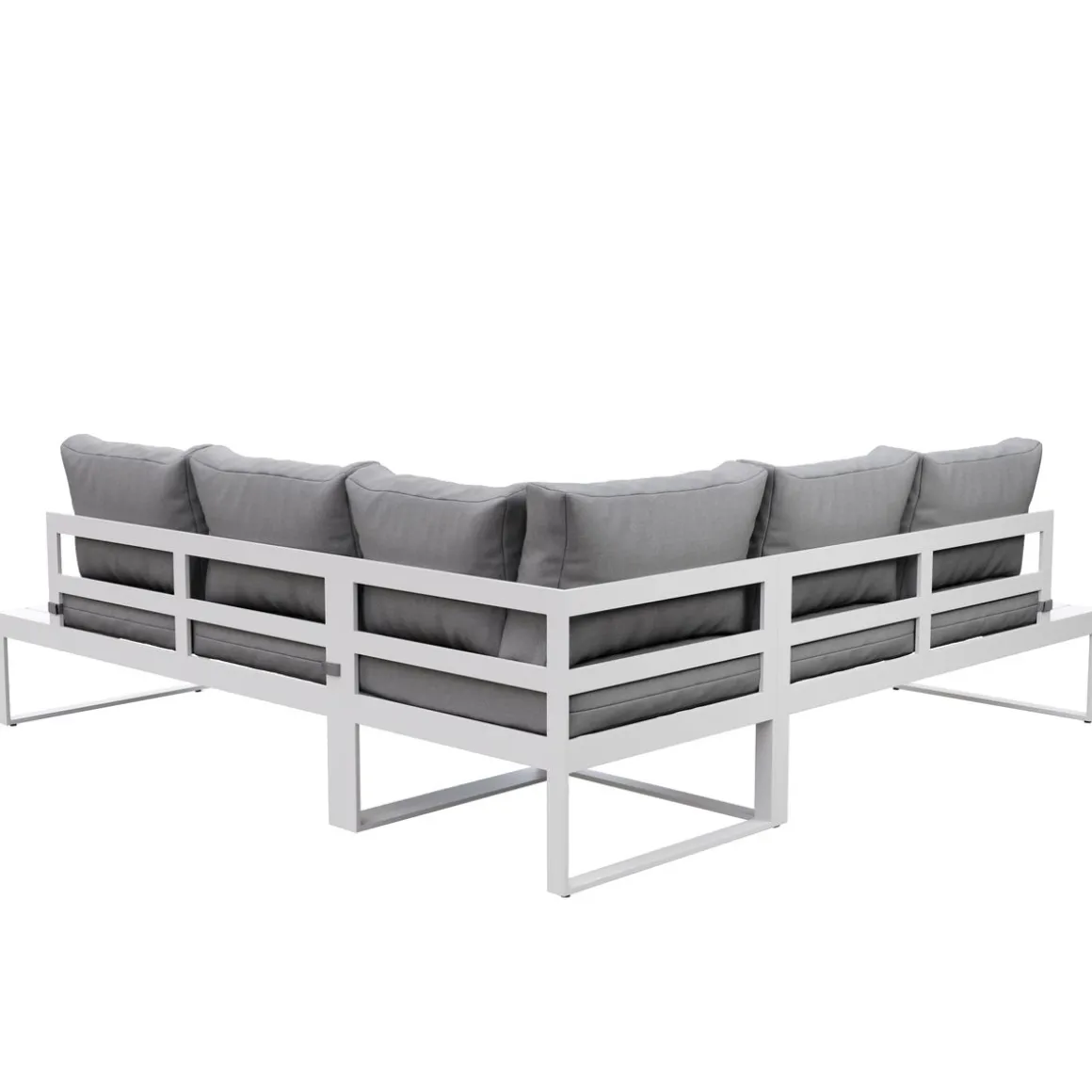 Lounge CAMILA hellgrau/weiss