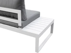 Lounge CAMILA hellgrau/weiss