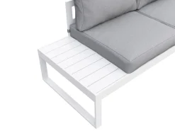 Lounge CAMILA hellgrau/weiss