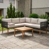 Lounge DELGADA schwarz/natur/hellgrau