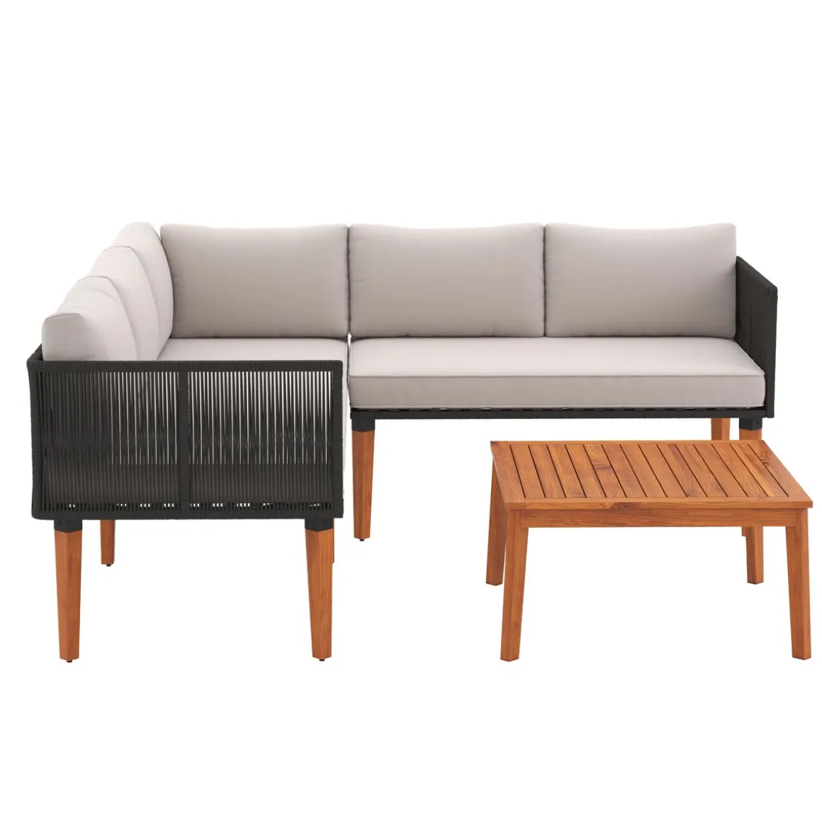 Lounge DELGADA schwarz/natur/hellgrau