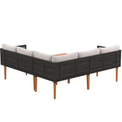 Lounge DELGADA schwarz/natur/hellgrau