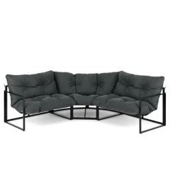 Lounge FLORENZIA anthrazit/schwarz
