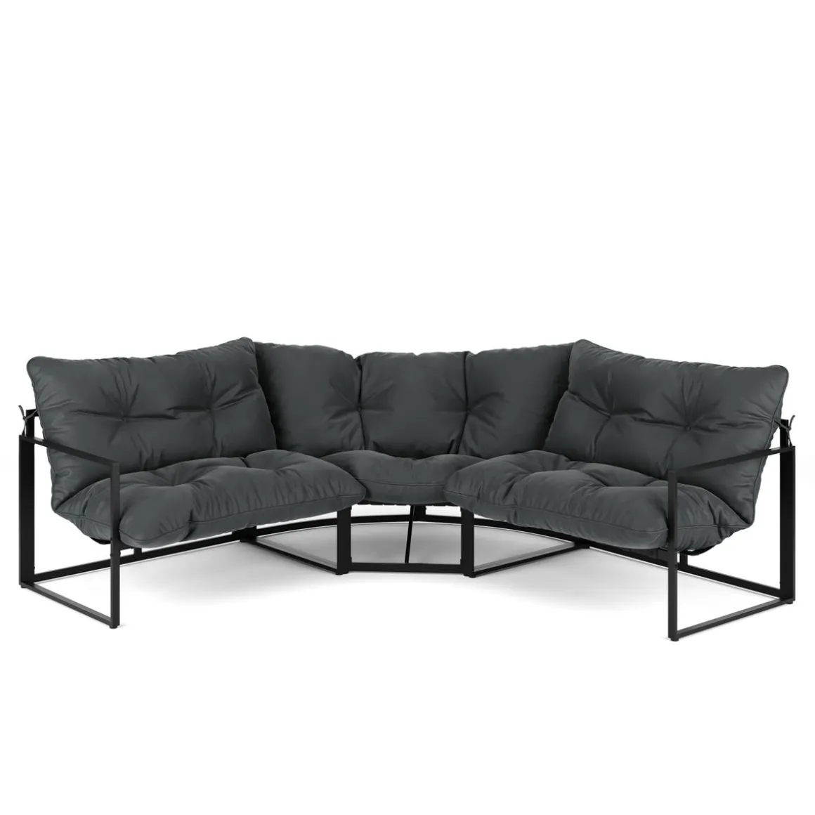 Lounge FLORENZIA anthrazit/schwarz