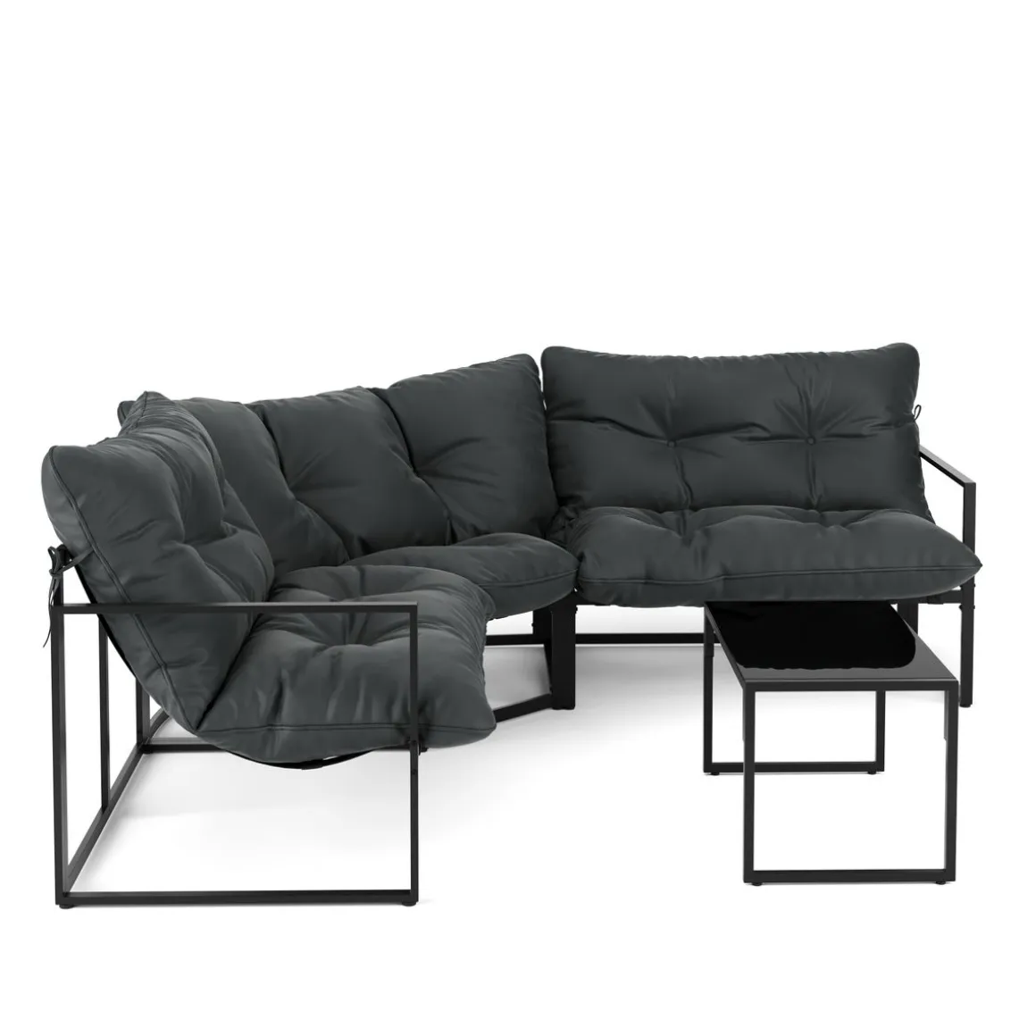 Lounge FLORENZIA anthrazit/schwarz