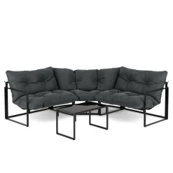 Lounge FLORENZIA anthrazit/schwarz