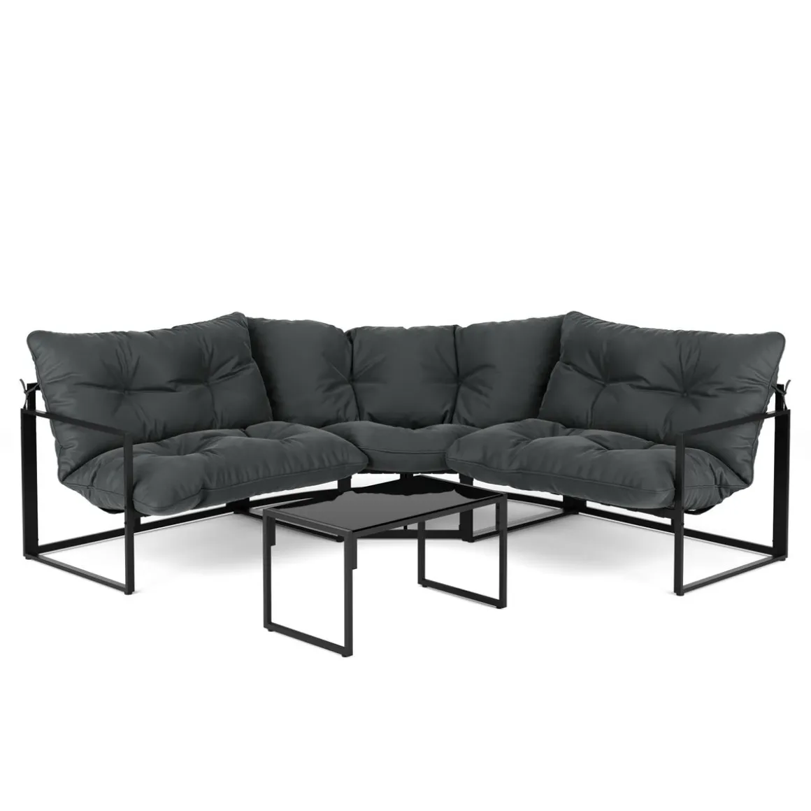 Lounge FLORENZIA anthrazit/schwarz