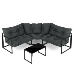 Lounge FLORENZIA anthrazit/schwarz