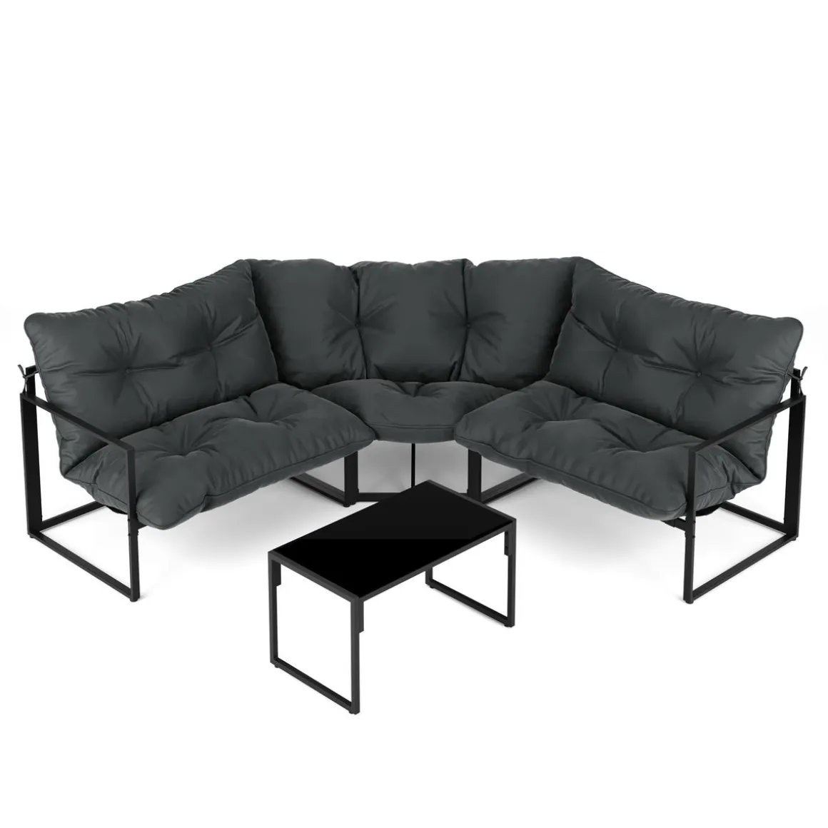 Lounge FLORENZIA anthrazit/schwarz
