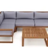 Lounge Holz BARBADOS natur/grau
