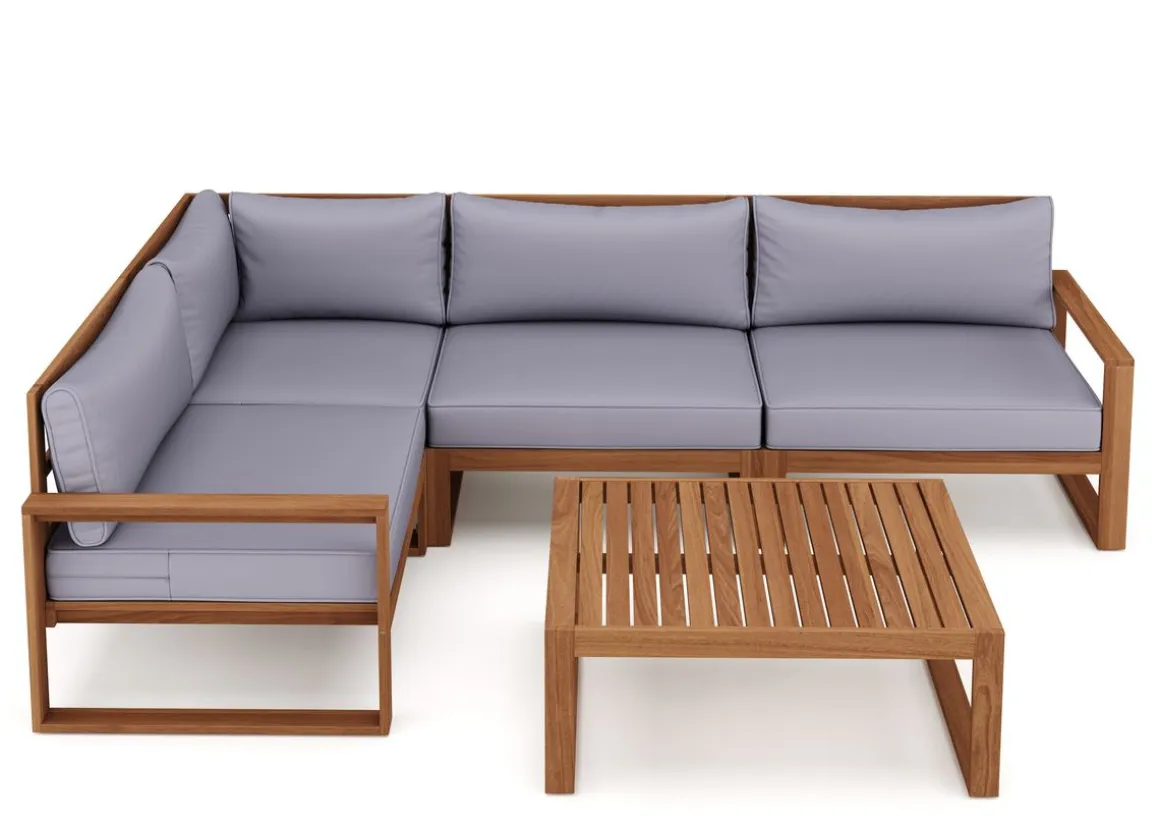 Lounge Holz BARBADOS natur/grau