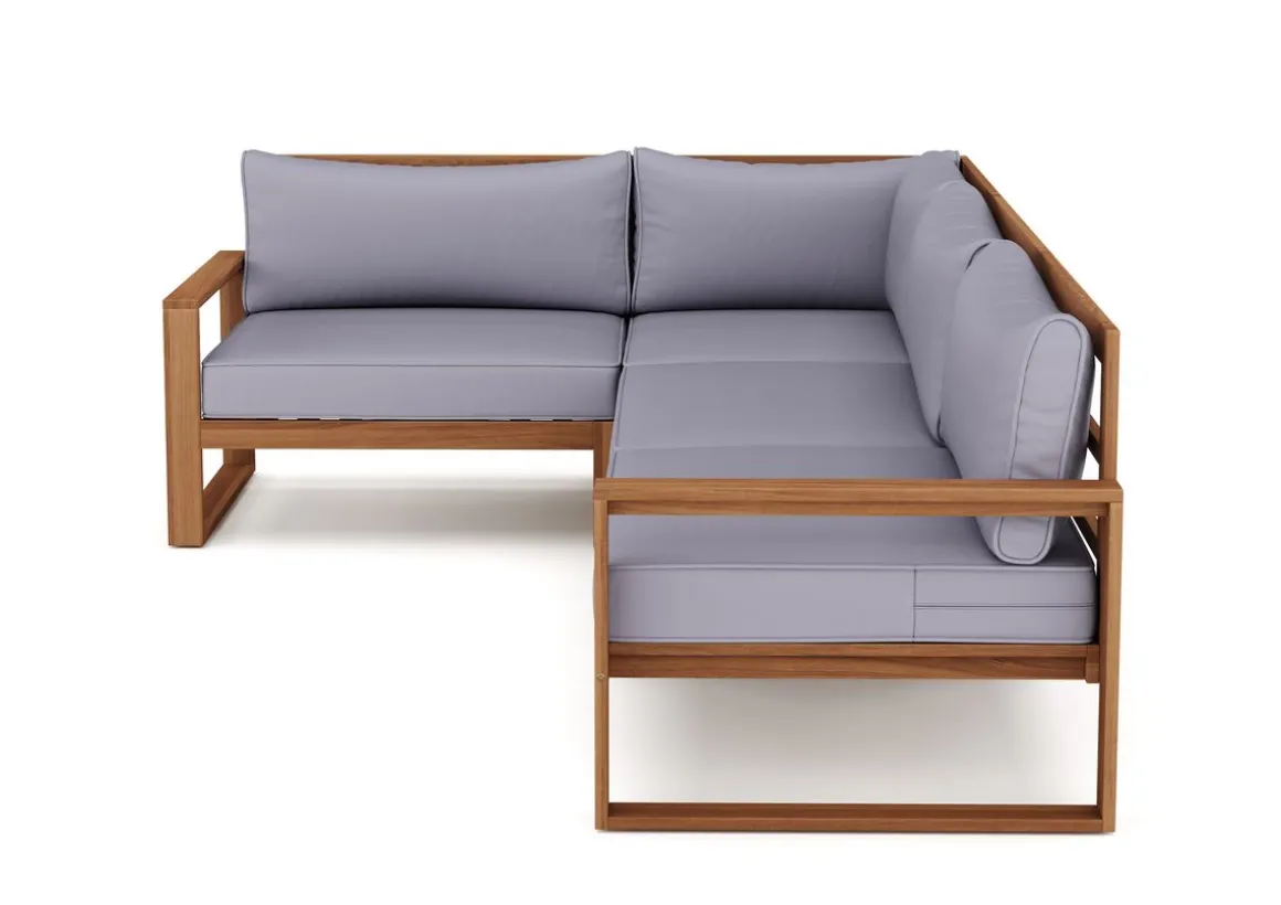 Lounge Holz BARBADOS natur/grau