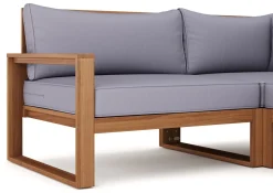 Lounge Holz BARBADOS natur/grau