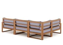 Lounge Holz BARBADOS natur/grau