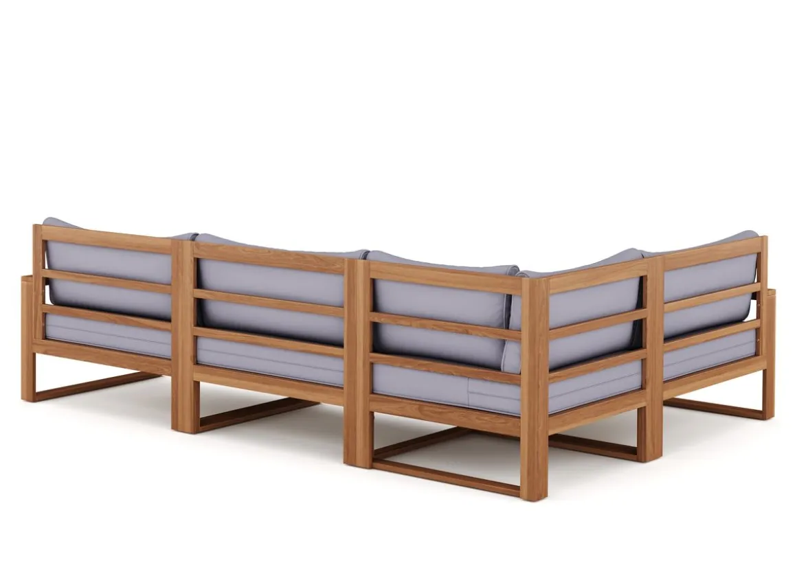 Lounge Holz BARBADOS natur/grau