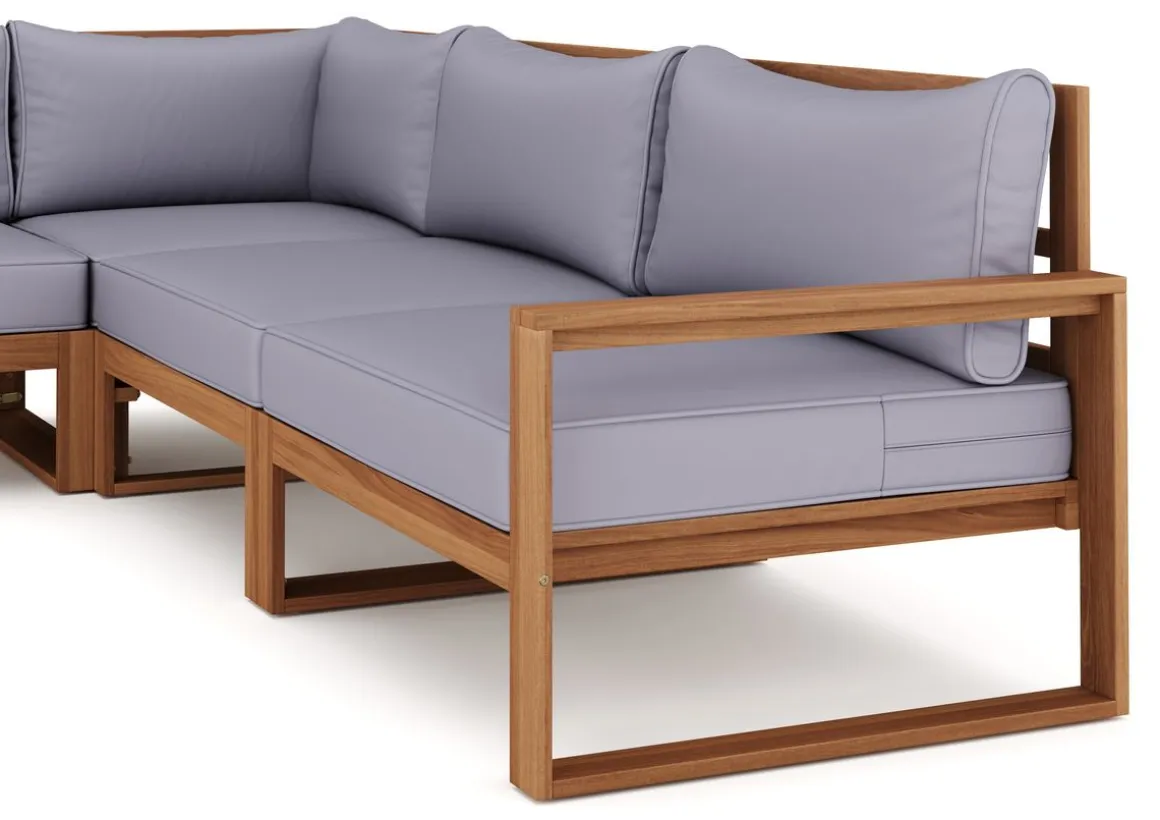 Lounge Holz BARBADOS natur/grau