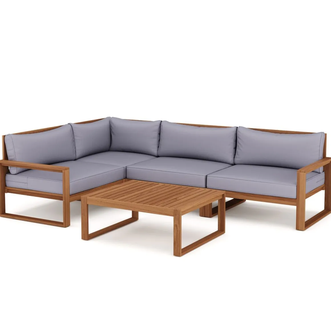 Lounge Holz BARBADOS natur/grau