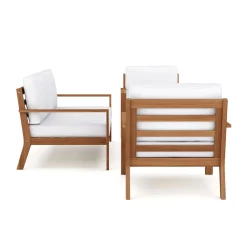 Lounge Holz BIBIONE natur/weiss