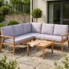 Lounge Holz GIRONA natur/grau