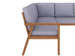 Lounge Holz GIRONA natur/grau