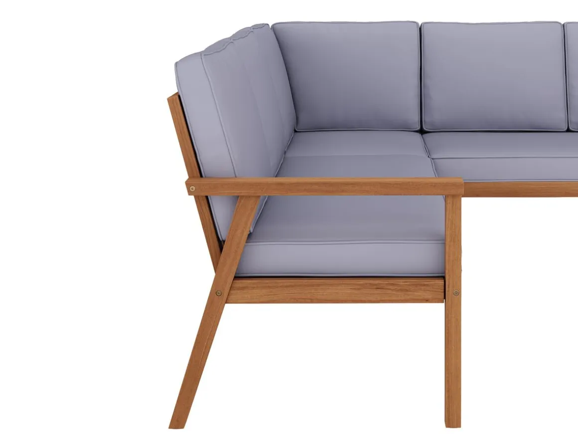 Lounge Holz GIRONA natur/grau