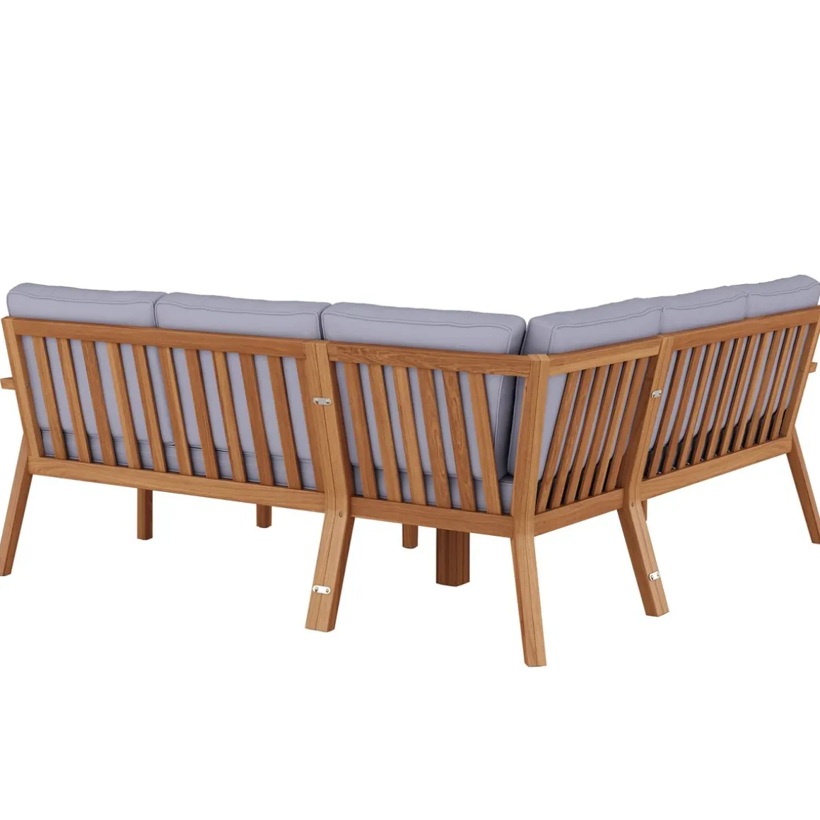 Lounge Holz GIRONA natur/grau
