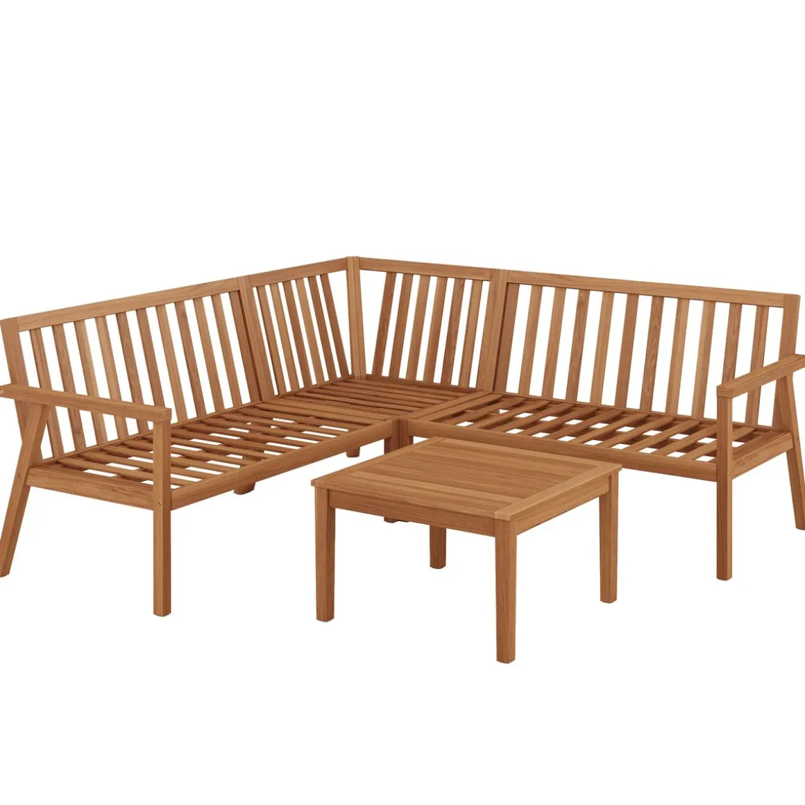 Lounge Holz GIRONA natur/grau