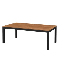 Lounge Holz MARLA schwarz/natur/grau